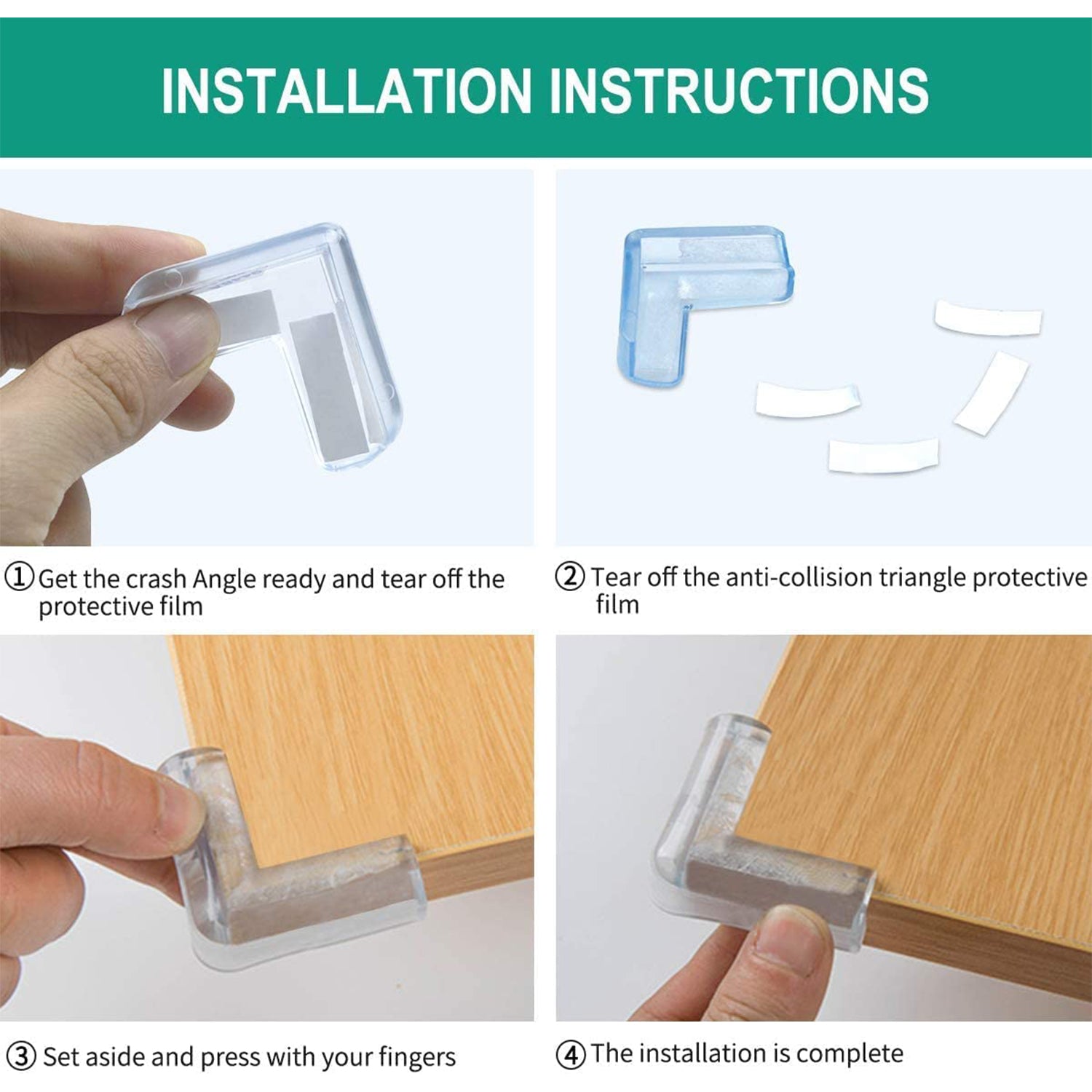 Transparent Table Corner Protector (4 Pcs Set) Transparent Table Corner Protector (4 Pcs Set)
